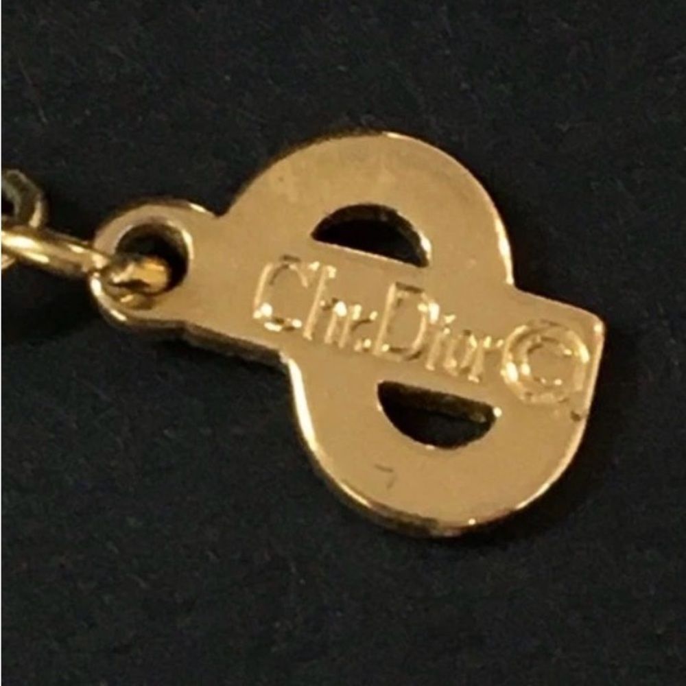 Dior Gold Tone Shoe Pendant Necklace - Picture 6 of 6